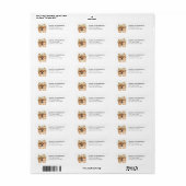 Pomeranian Retouradreslabel Etiket (Full Sheet)