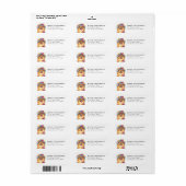 Pomeranian retouradreslabel etiket (Full Sheet)