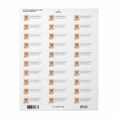 Pomeranian Retouradreslabel Etiket (Full Sheet)
