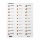 Pomeranian Retouradreslabel Etiket (Full Sheet)