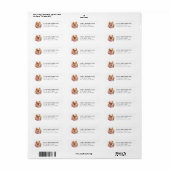 Pomeranian Retouradreslabel Etiket (Full Sheet)