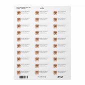 Pomeranian Retouradreslabel Etiket (Full Sheet)