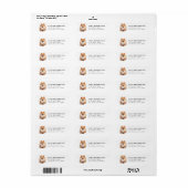 Pomeranian Retouradreslabel Etiket (Full Sheet)