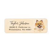 Pomeranian retouradreslabel etiket (Voorkant)