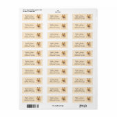 Pomeranian retouradreslabel etiket (Full Sheet)