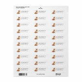Pomeranian Retouradreslabel Etiket (Full Sheet)