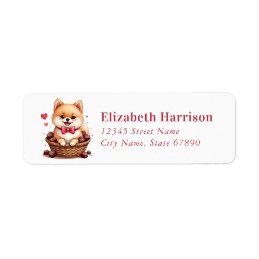 Pomeranian Return Address Labels (Voorkant)
