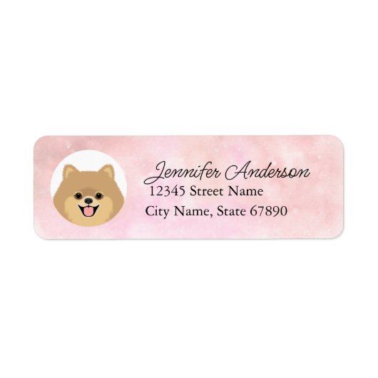 Pomeranian Return Address Labels (Voorkant)
