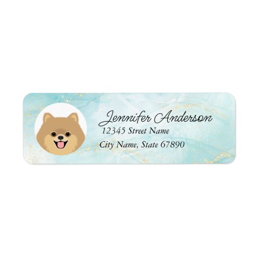 Pomeranian Return Address Labels (Voorkant)