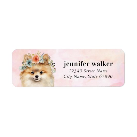 Pomeranian Return Address Labels (Voorkant)