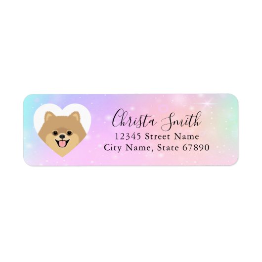Pomeranian Return Address Labels (Voorkant)