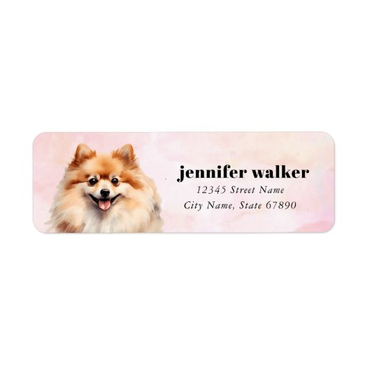 Pomeranian Return Address Labels (Voorkant)