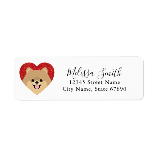 Pomeranian Return Address Labels (Voorkant)