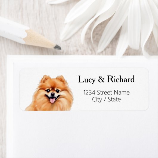 Pomeranian Return Address Labels (Insitu)