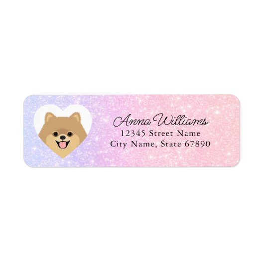 Pomeranian Return Address Labels (Voorkant)