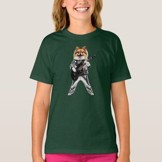 Pomeranian Rockster Kids T-Shirt (Voorkant)