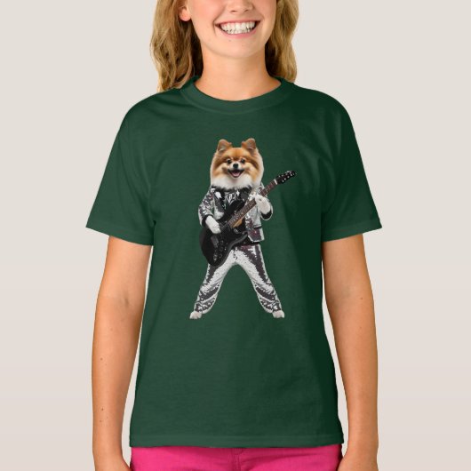Pomeranian Rockster Kids T-Shirt (Voorkant)