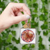 Pomeranian Rood Wit & Blauw Sleutelhanger (Hand)