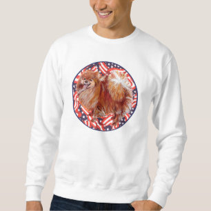 Pomeranian Rood Wit & Blauw Trui