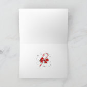 Pomeranian Snow Scene Christmas Kaart (Binnen)