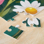 Pomeranian Spring Daisy Field Cute Dog Legpuzzel (Zijkant)