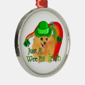 Pomeranian St. Patrick's Day Metalen Ornament (Rechts)