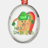 Pomeranian St. Patrick's Day Metalen Ornament (Links)