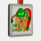 Pomeranian St. Patrick's Day Metalen Ornament (Rechts)