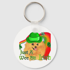 Pomeranian St. Patrick's Day Sleutelhanger