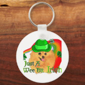 Pomeranian St. Patrick's Day Sleutelhanger (Voorkant)