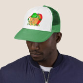 Pomeranian St. Patrick's Day Trucker Pet (In situ)
