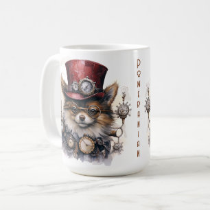Pomeranian Steampunk Hond Koffiemok