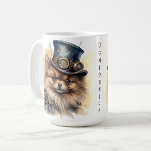 Pomeranian Steampunkhond Koffiemok