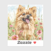 Pomeranian Sticker – Watercolor Design (Vel)