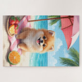 Pomeranian strand relax scène legpuzzel (Horizontaal)