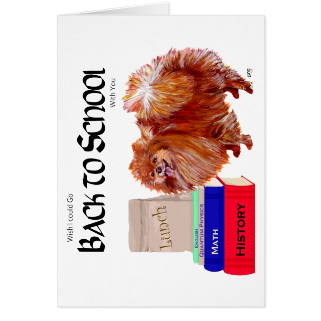Pomeranian Terug naar School (Voorkant)