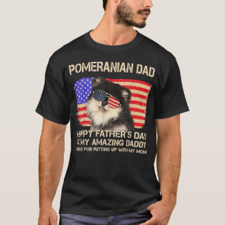 Pomeranian Vader Gelukkige Vaderdag Aan Mijn Gewel T-shirt