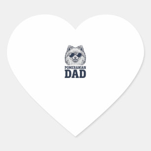 Pomeranian vader vintage gravure hond liefhebber d hart sticker