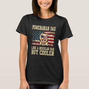 Pomeranian vader zoals een gewone vader maar koele t-shirt