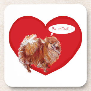 Pomeranian Valentijn Bier Onderzetter