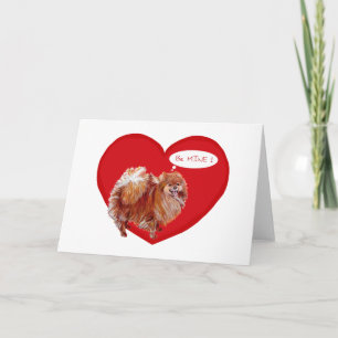 Pomeranian Valentijn Feestdagen Kaart