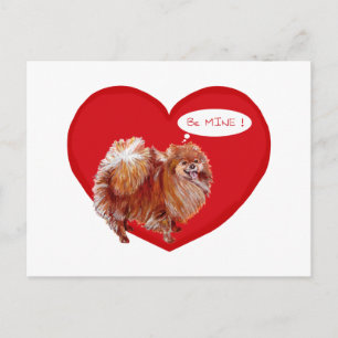 Pomeranian Valentijn Feestdagenkaart