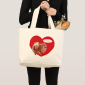 Pomeranian Valentijn Grote Tote Bag (Voorkant (product))