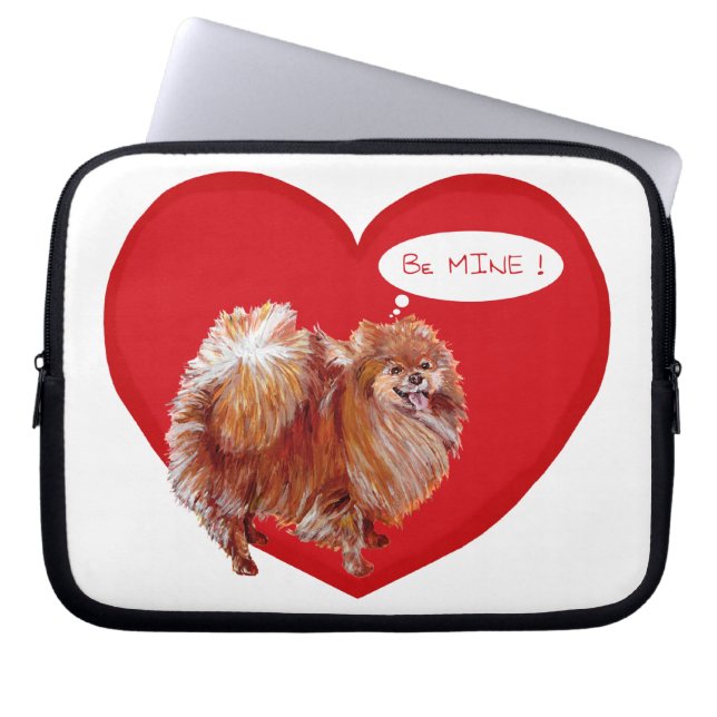 Pomeranian Valentijn Laptop Sleeve (Voorkant)