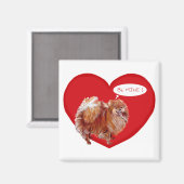 Pomeranian Valentijn Magneet (Voorkant / Achterkant)