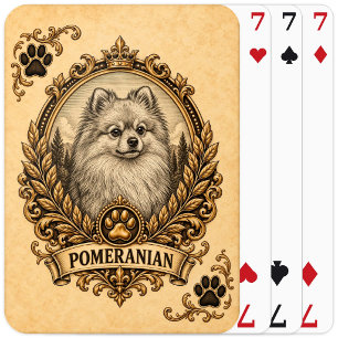 Pomeranian, Vintage Heritage Dog Pokerkaarten