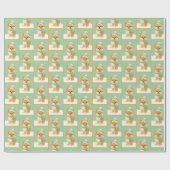 Pomeranian Winterpatroon Cadeaupapier (Vlak)