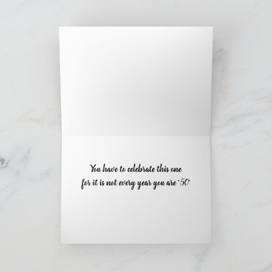 POMERANIAN ZEGT NIET **50 ** ELK JAAR VIEREN KAART (Binnen)