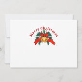Pomeranian zittend bij kerstboom kaart (Achterkant)