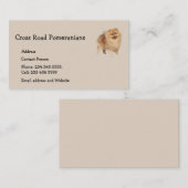 Pomeranians Dog Pet Animal Visitekaartje Magnet (Voorkant / Achterkant)